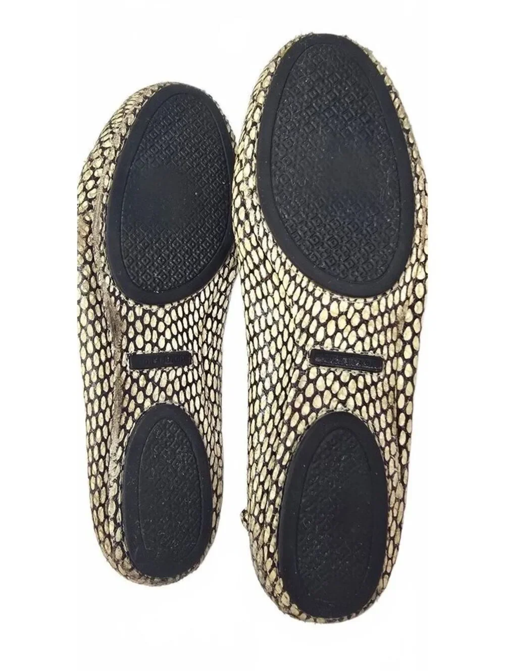 Tory Burch Reva Snake Print Leather Ballet Flats